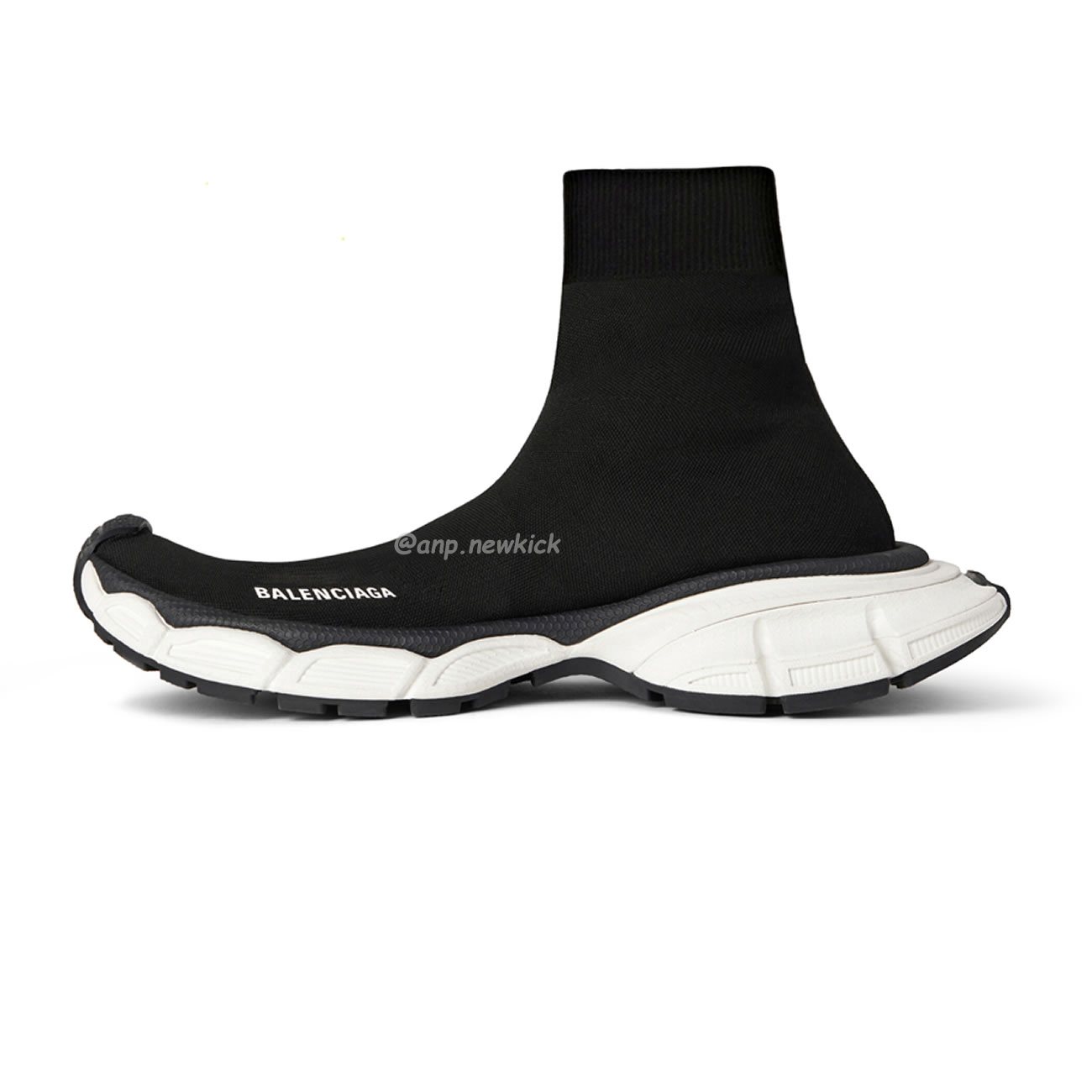 Balenciaga 3xl Sock Recycled Knit Sneakers Black White Fluo Yellow Beige (8) - newkick.cc